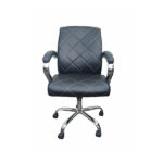 Ergonomica Black Leatherette Revolving Chair_Model-XY-7344m