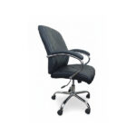 Ergonomica Black Leatherette Revolving Chair_Model-XY-7344m - Image 2